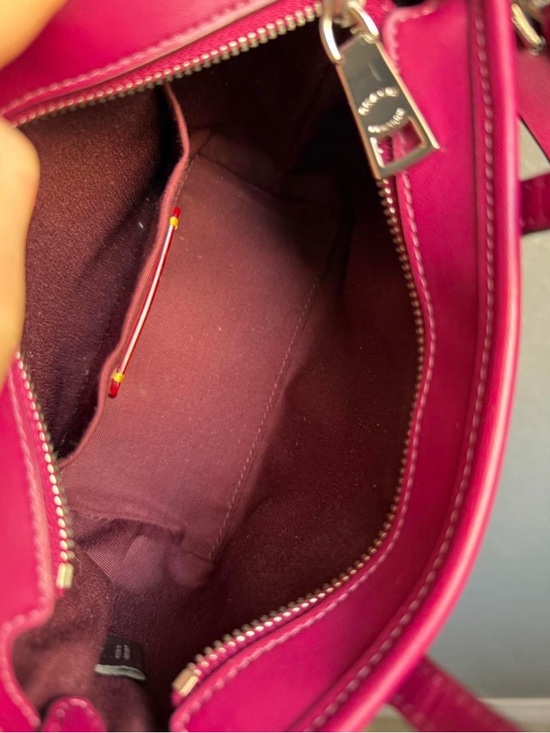 COACH Brown Signature Canvas Satchel with Pink Floral Trim - Picture 5 of 5